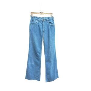 1970s Vintage Wide Leg Bell Bottoms Orange Tab Levi Fresh Produce Jeans
